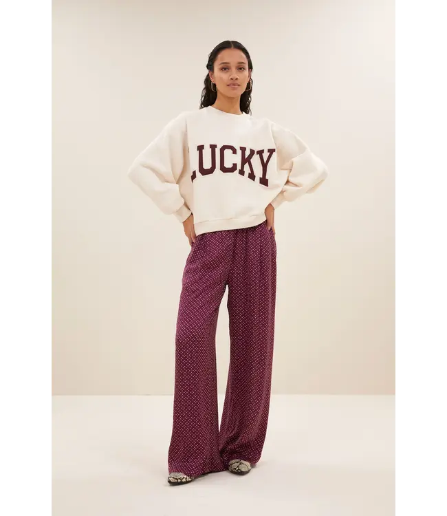 Bibi Patchwork Sweater Oyster Melange