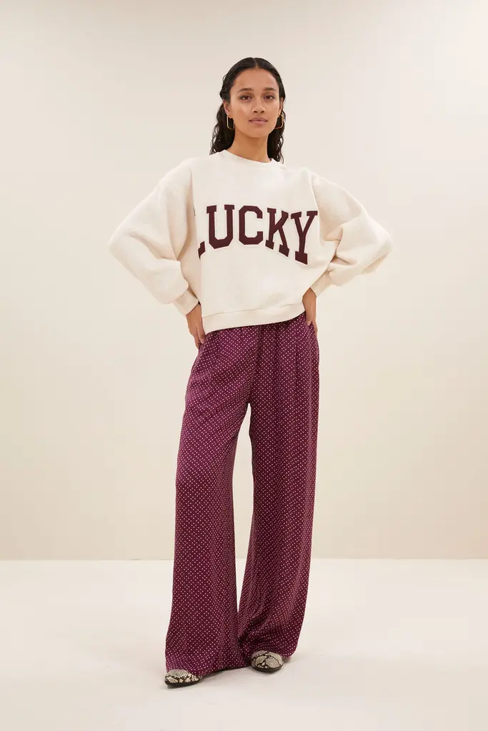 Bibi Patchwork Sweater Oyster Melange