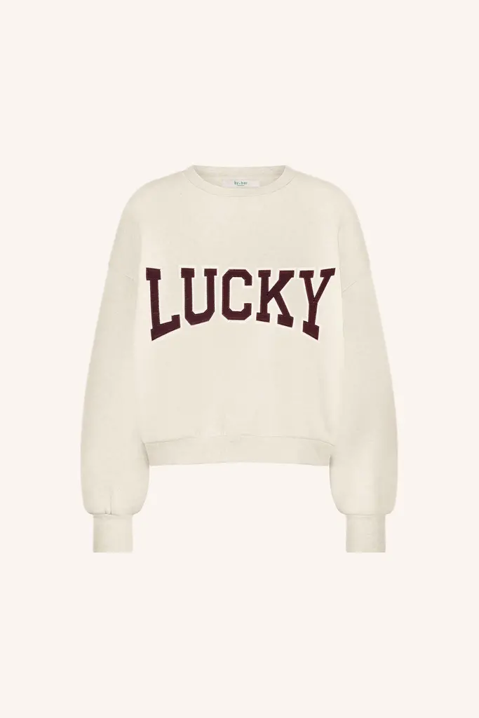 Bibi Patchwork Sweater Oyster Melange