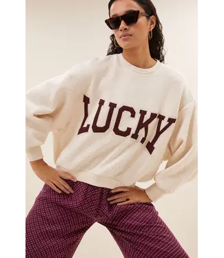 Bibi Patchwork Sweater Oyster Melange