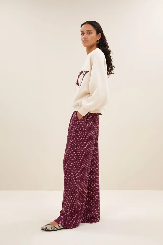 Bibi Patchwork Sweater Oyster Melange