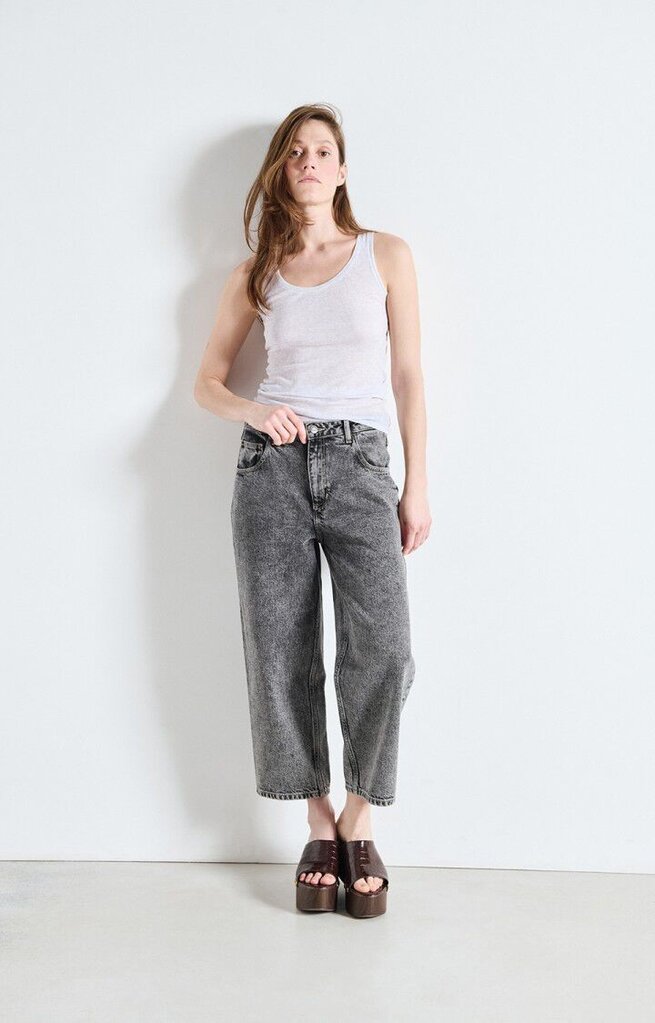 Yopday Boyfriend Cropped Jeans Grey Salt