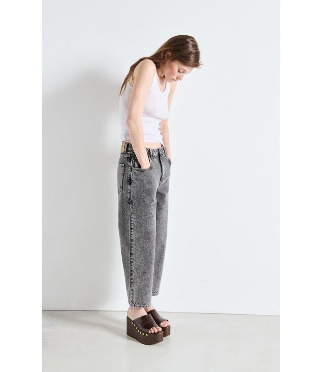 Yopday Boyfriend Cropped Jeans Grey Salt