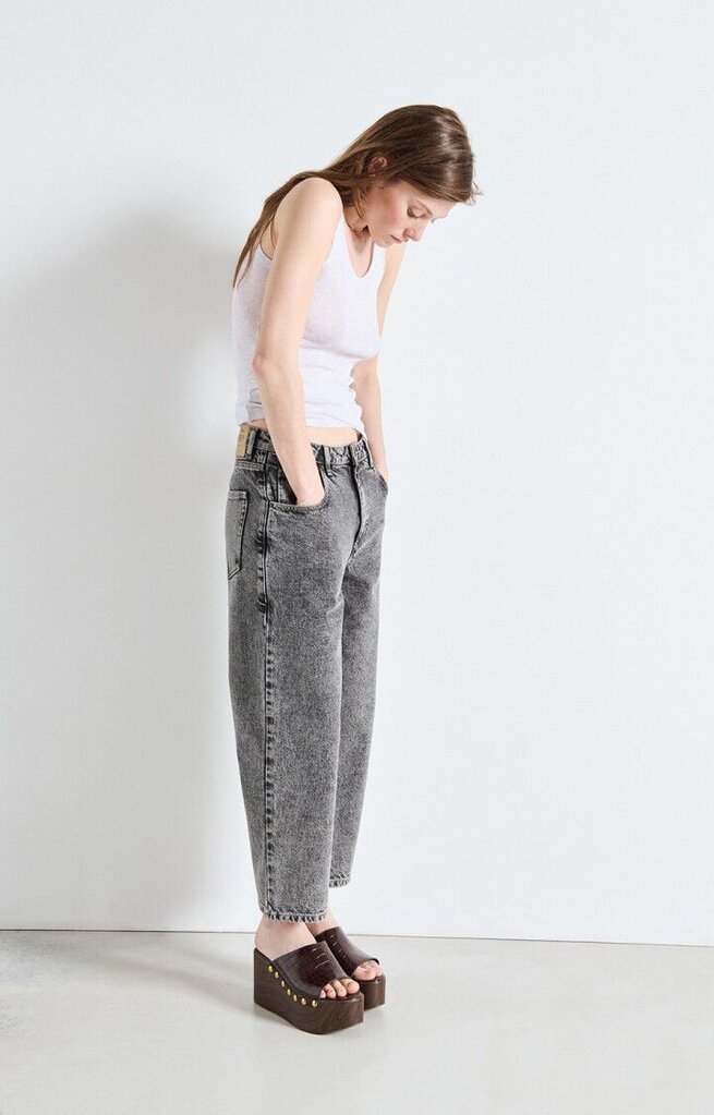 Yopday Boyfriend Cropped Jeans Grey Salt