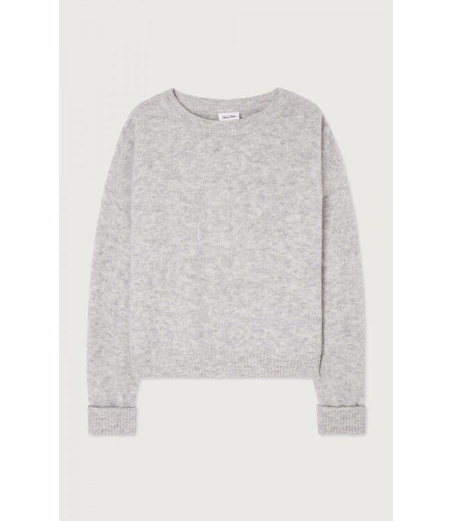 Vitow Knit O-neck Lichtgrijs gevlekt