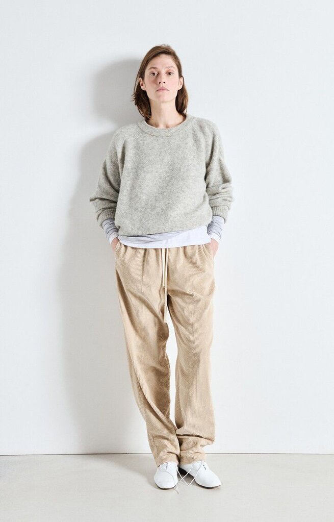 Vitow Knit O-neck Lichtgrijs gevlekt
