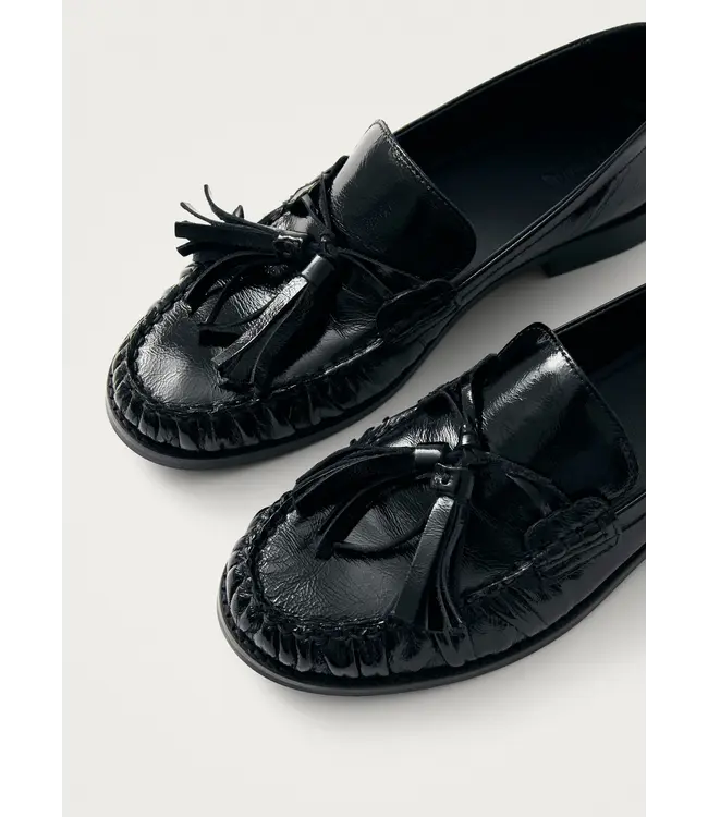 Marietta Onix Black Leather Loafers