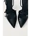 Joelle Onix Black Leather Pumps