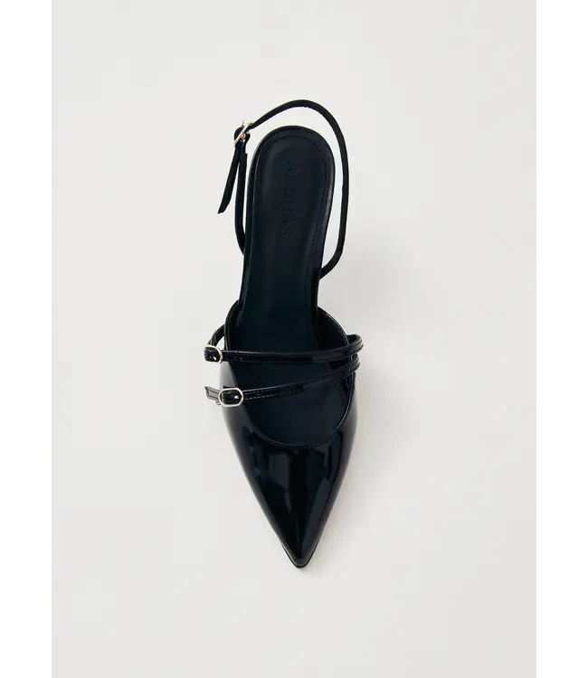 Joelle Onix Black Leather Pumps