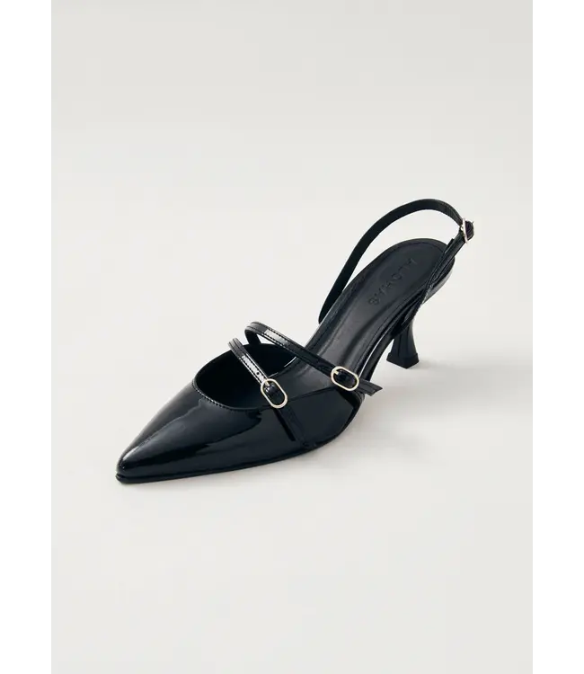 Joelle Onix Black Leather Pumps