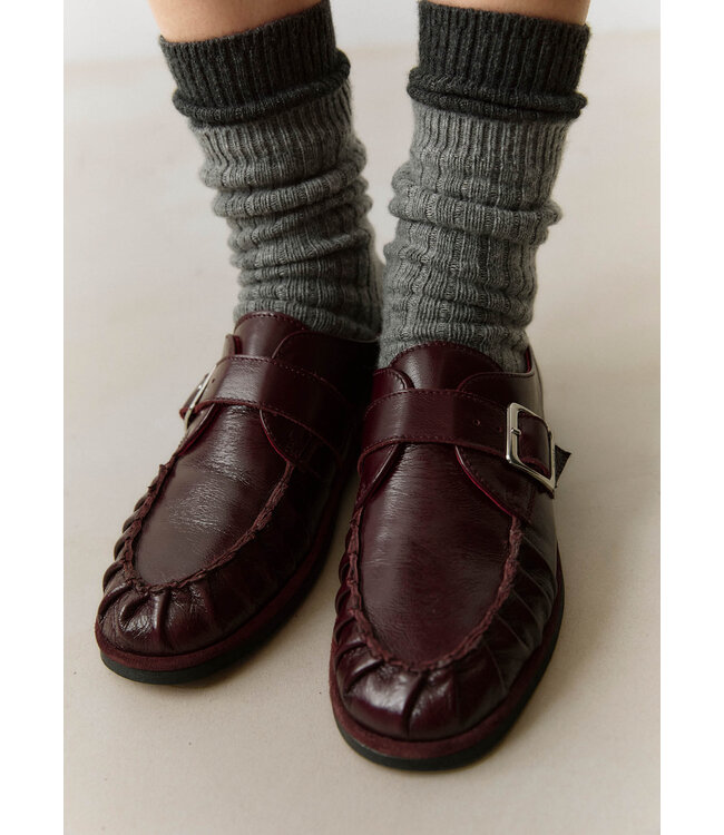 Brandy Burgundy Leather Loafers
