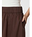 Yara Long Poplin Skirt Chocolate Brown