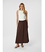 Yara Long Poplin Skirt Chocolate Brown