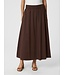 Yara Long Poplin Skirt Chocolate Brown