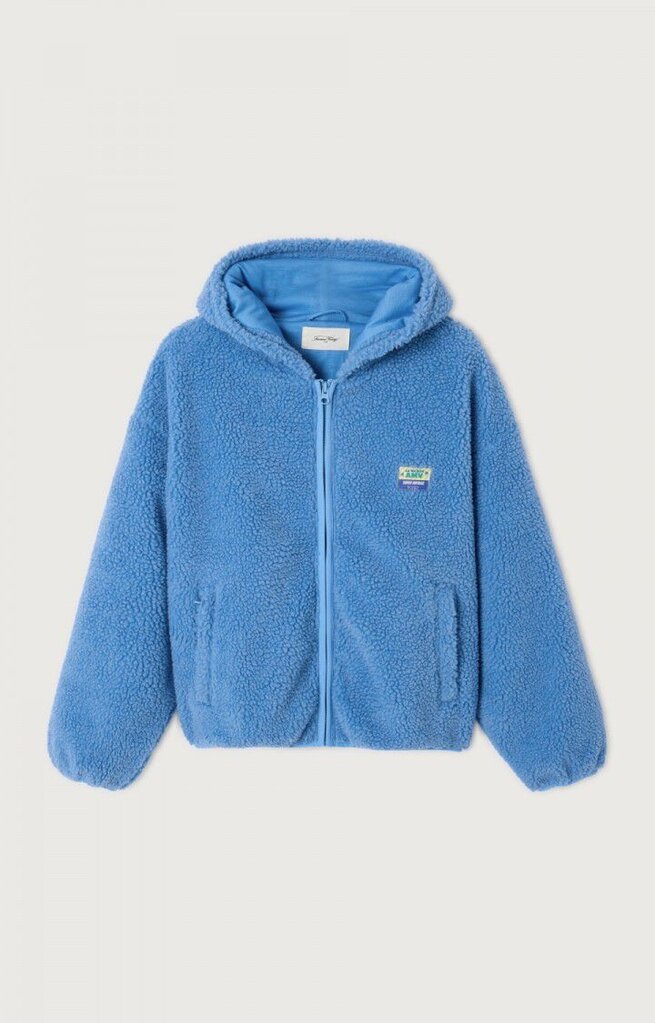 Hoktown Sweat Capuche Zipper Celeste