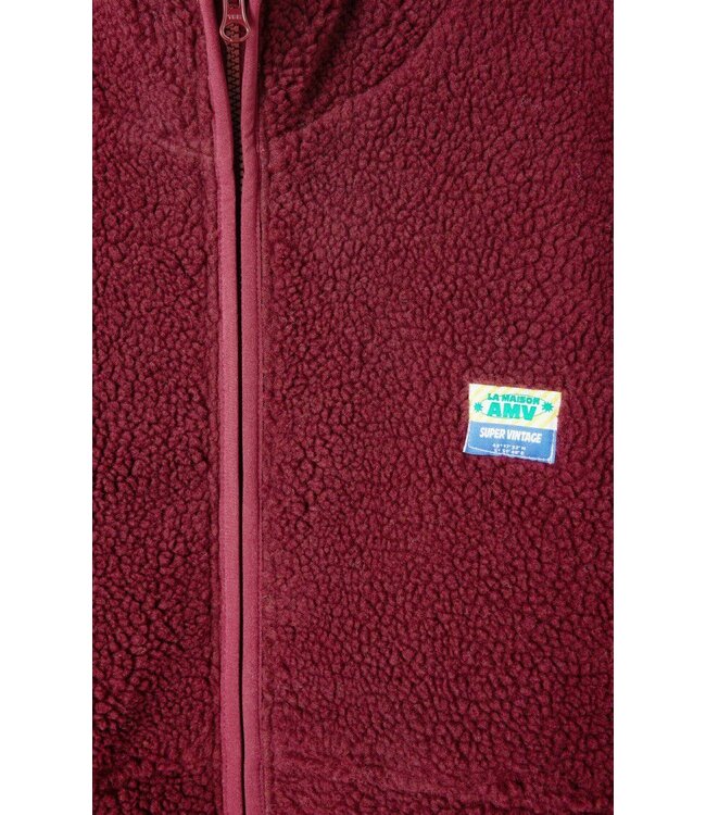 Hoktown Veste Coll Bordeaux