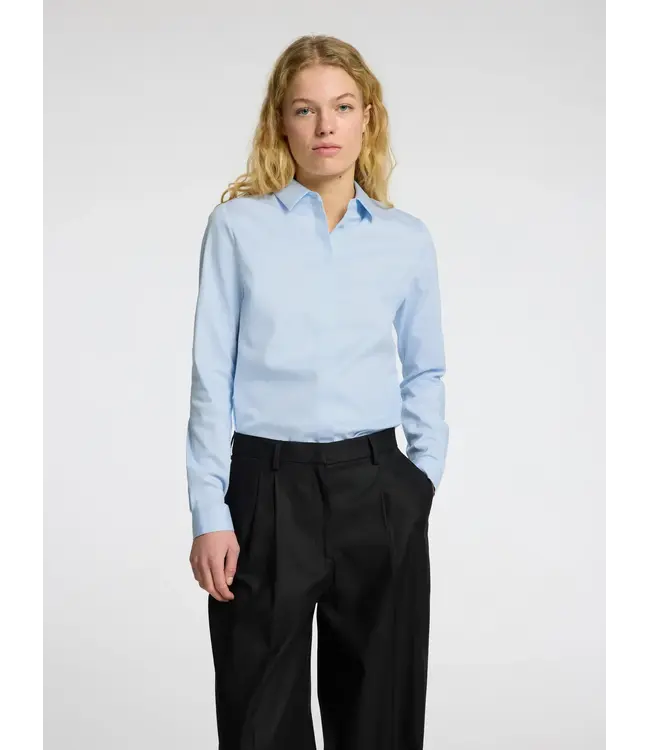 Romie Fitted Shirt Cashmere Blue