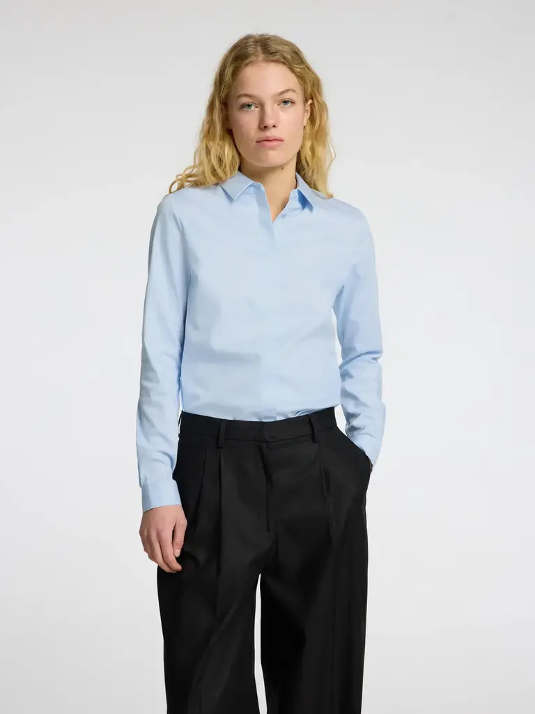 Romie Fitted Shirt Cashmere Blue