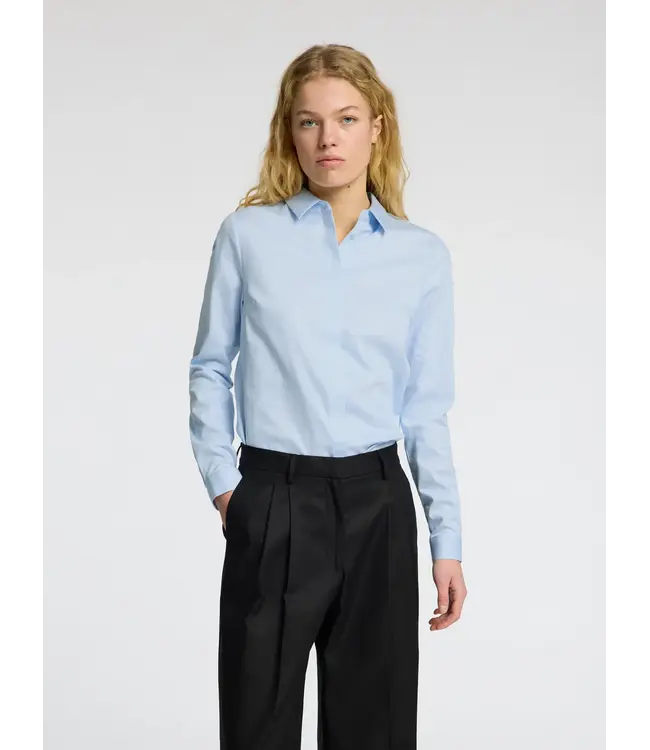 Romie Fitted Shirt Cashmere Blue
