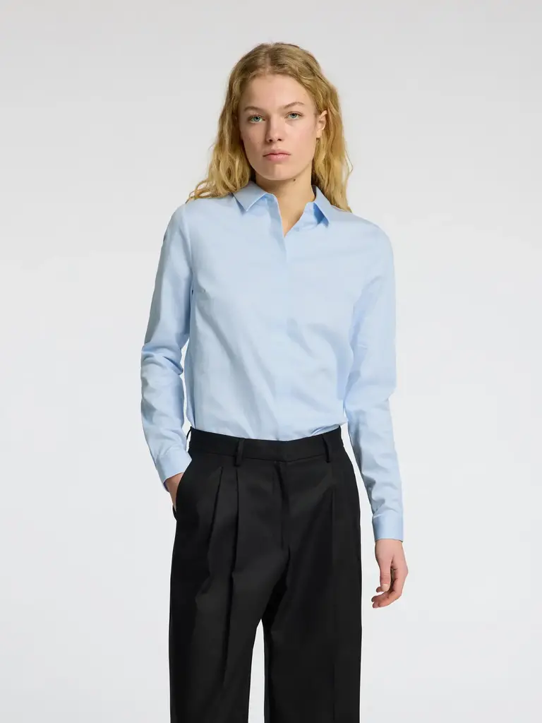 Romie Fitted Shirt Cashmere Blue