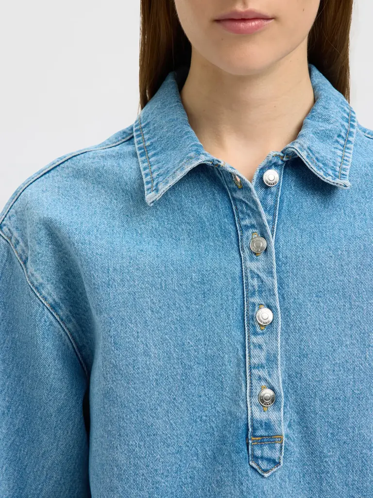 Liva Kori 2/4 Boxy Denim Shirt