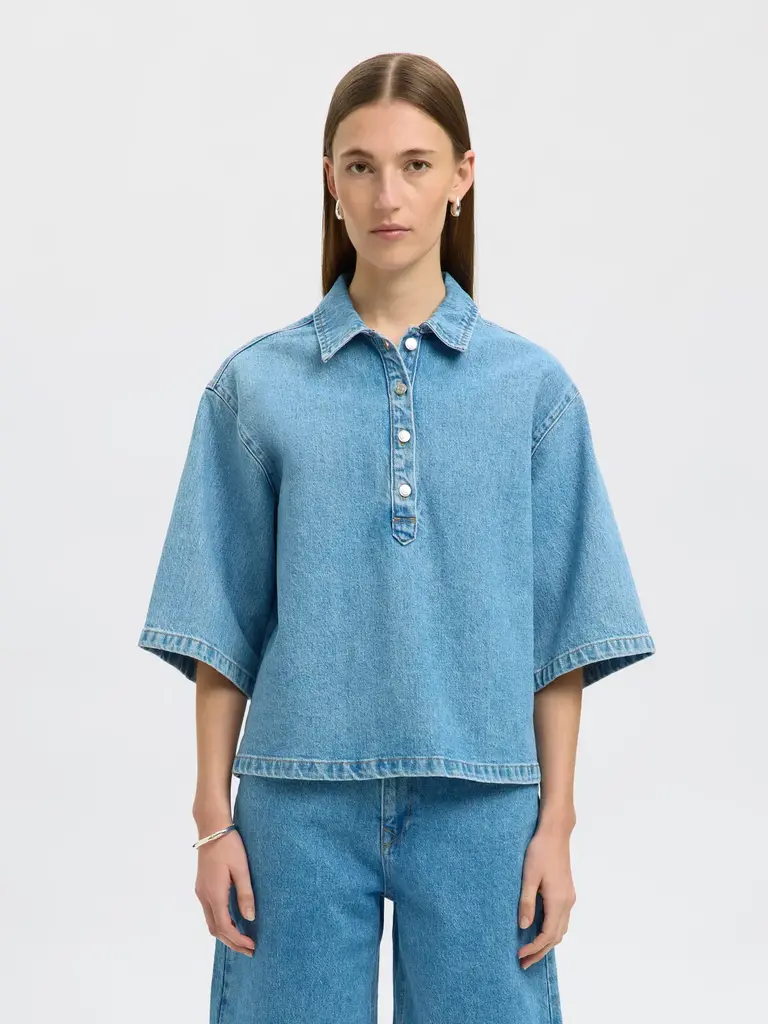 Liva Kori 2/4 Boxy Denim Shirt