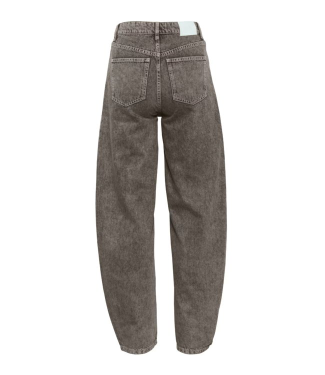 Josie HW Barrel Jeans Greige Denim