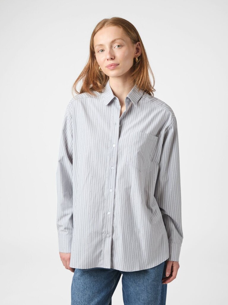 Dalma Stripe Stone Shirt Light grey