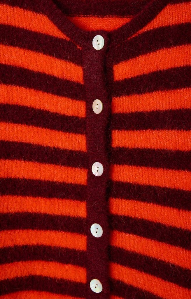 Vitow Gilet Grenat Raye