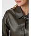 Romana Faux Leather Jacket Brown