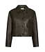 Romana Faux Leather Jacket Brown