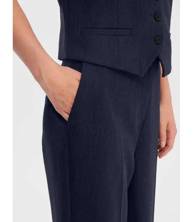 Rita Wide Pants Dark Sapphire Melange