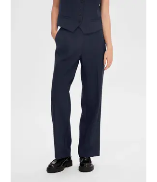 Rita Wide Pants Dark Sapphire Melange