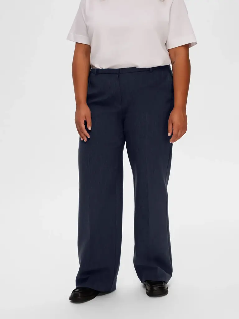 Rita Wide Pants Dark Sapphire Melange