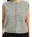 Lulu Button O-neck Vest Light Grey Melange