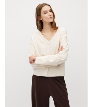 FW25 Gillian Bravani Knit V-neck Sugar Melange