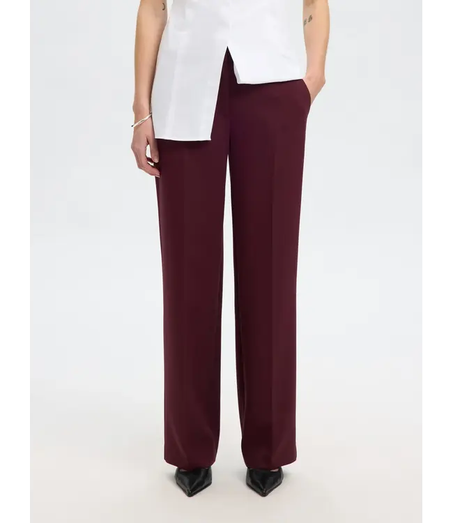 Rita Wide Pants Fig Melange