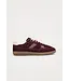 Rife Burgundy Cream Leather Sneakers