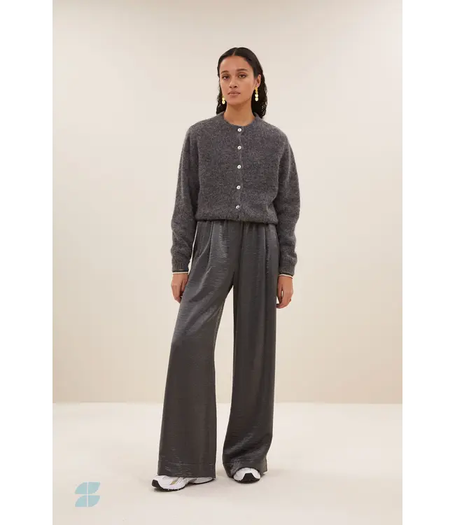 Cleo Natural Cardigan Dark Grey Melange