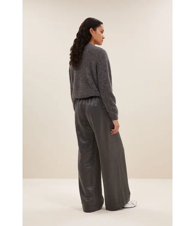 Cleo Natural Cardigan Dark Grey Melange