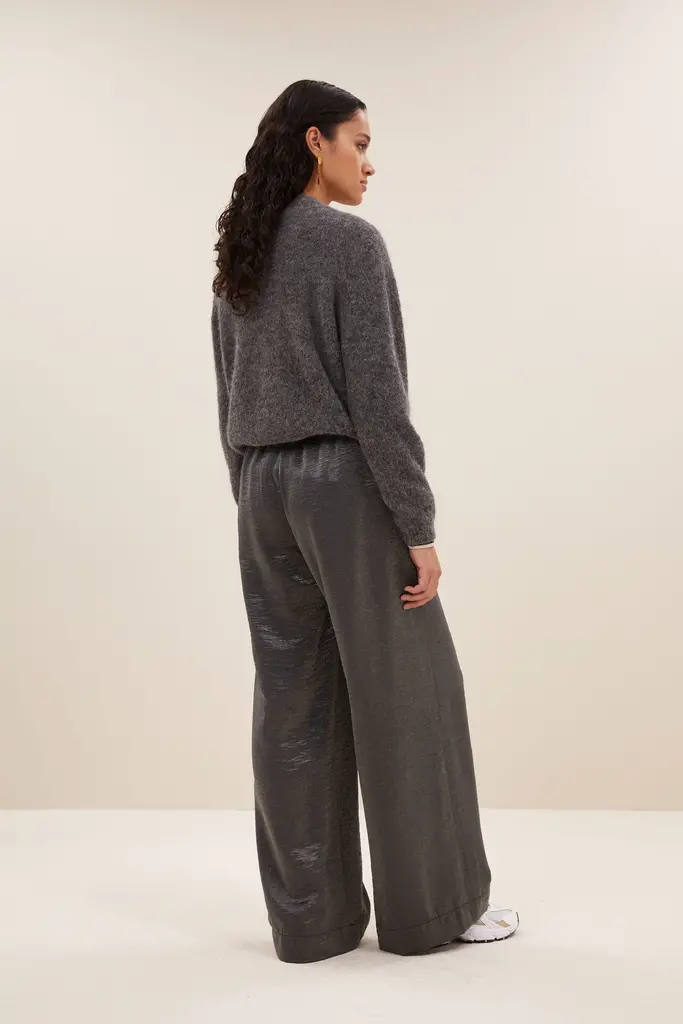 Cleo Natural Cardigan Dark Grey Melange