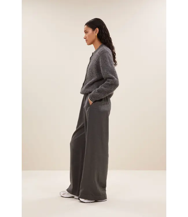 Cleo Natural Cardigan Dark Grey Melange