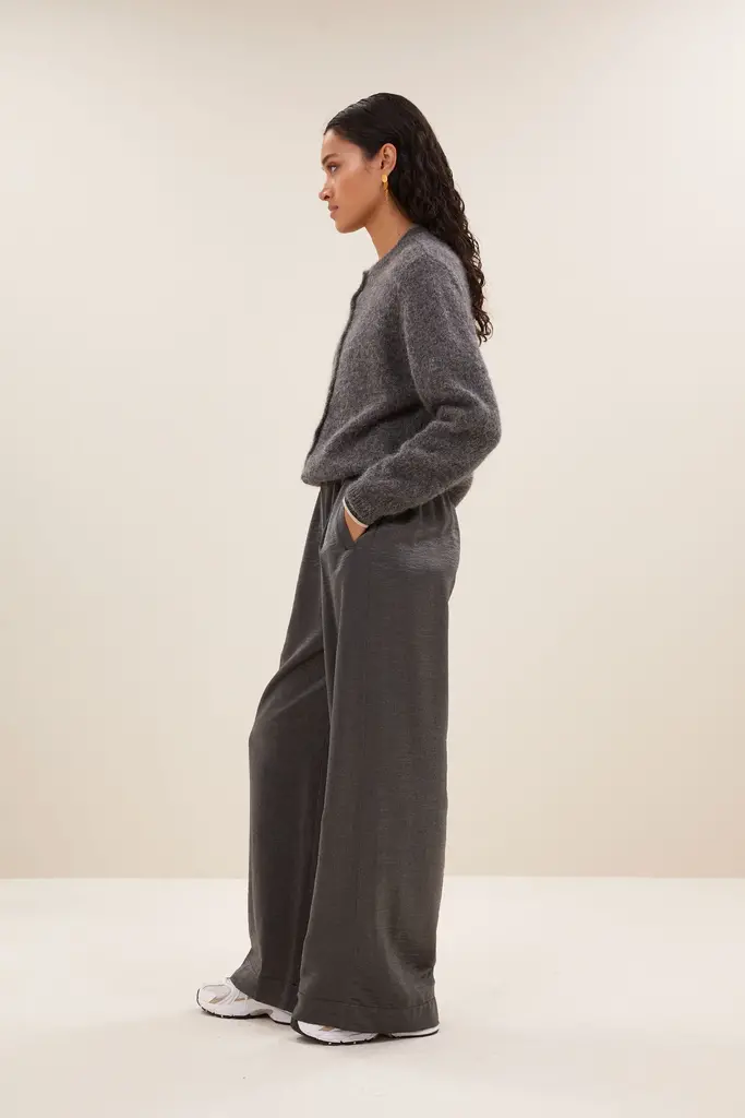 Cleo Natural Cardigan Dark Grey Melange