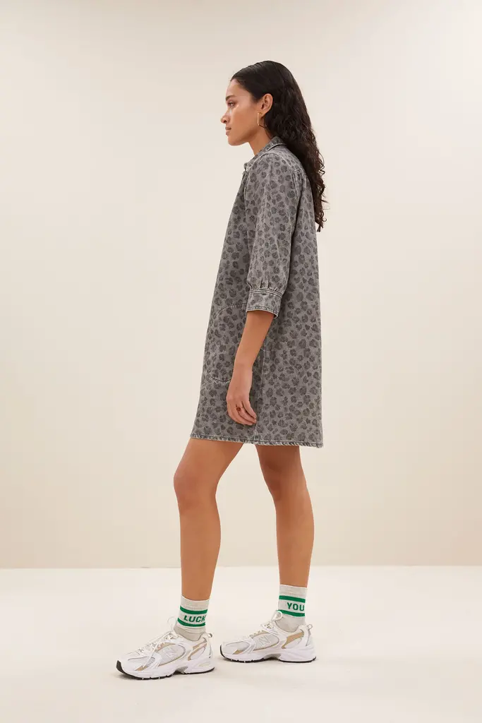 Flynth Grey Cheetah Dress