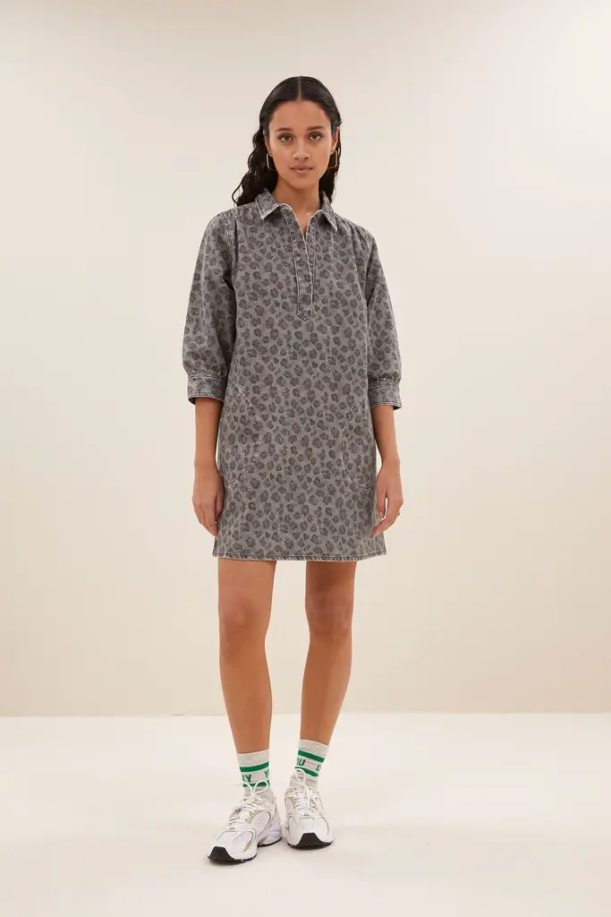 Flynth Grey Cheetah Dress