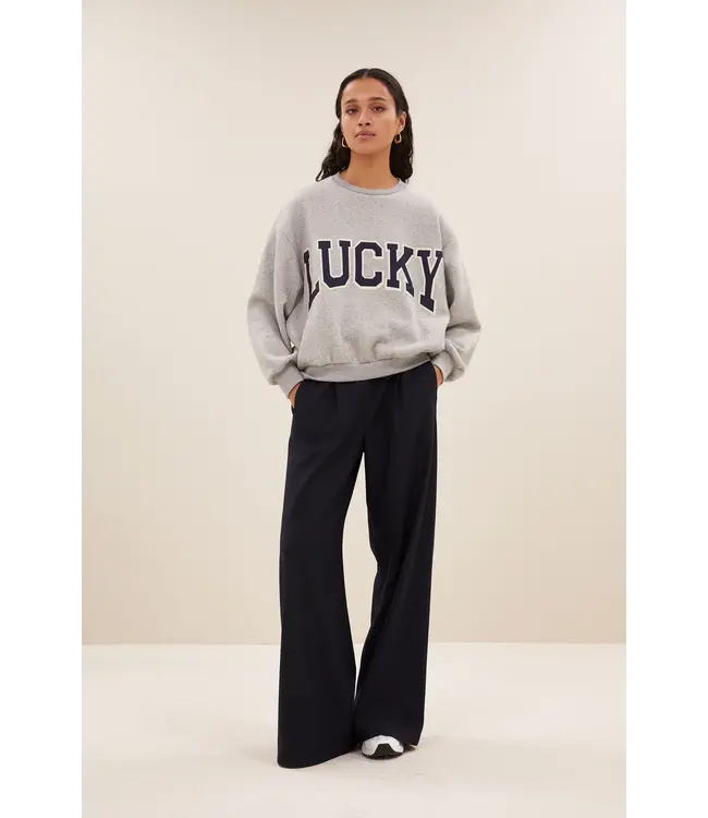 Bibi Patchwork Sweater Grey Melange