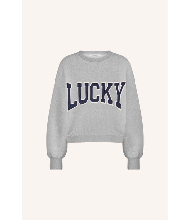 Bibi Patchwork Sweater Grey Melange