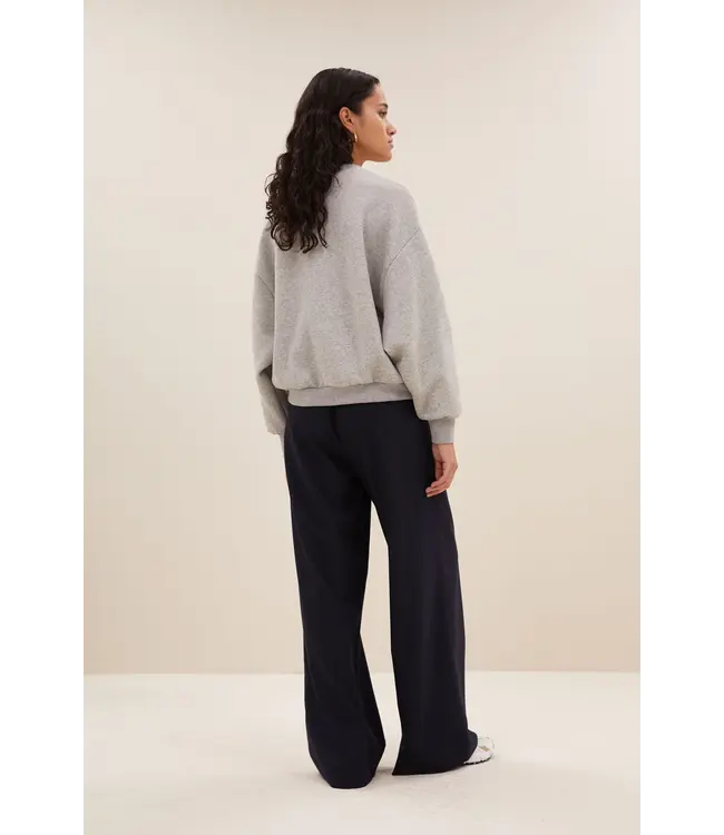 Bibi Patchwork Sweater Grey Melange