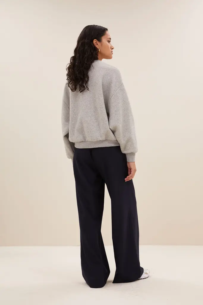 Bibi Patchwork Sweater Grey Melange