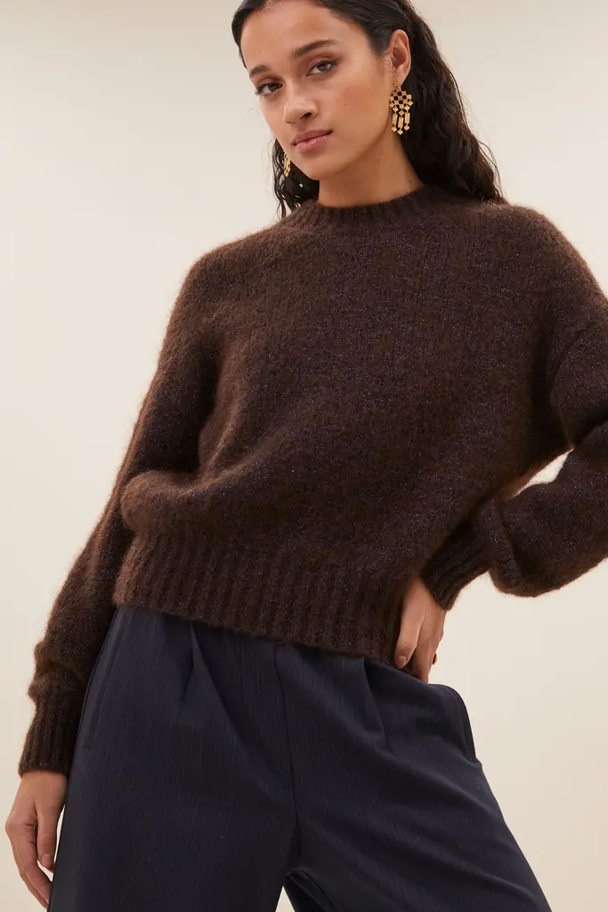 Sunny Sparkle Pullover Dark Brown